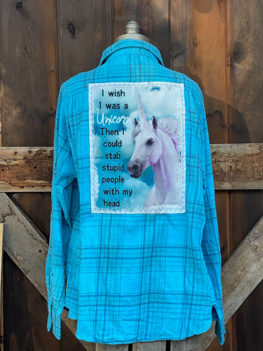 I Wish I Was A Unicorn- NEW COLOR Bahama Blue